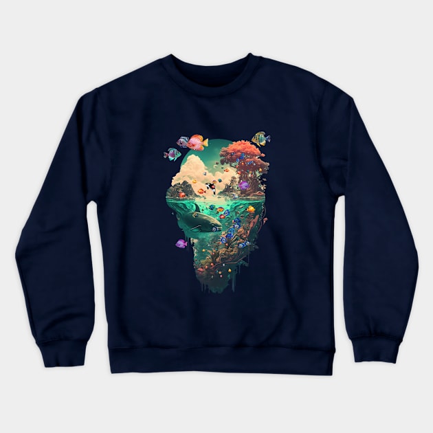 Tropical Life Crewneck Sweatshirt by DavidLoblaw